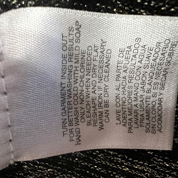 Jones New York Signature Metallic Knit Cardigan Tie Front Womens Size Large - Picture 8 of 9